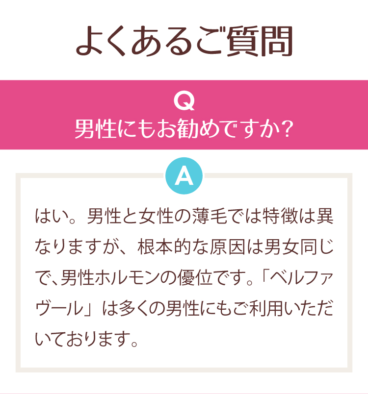 Q.男性にもお勧めですか？